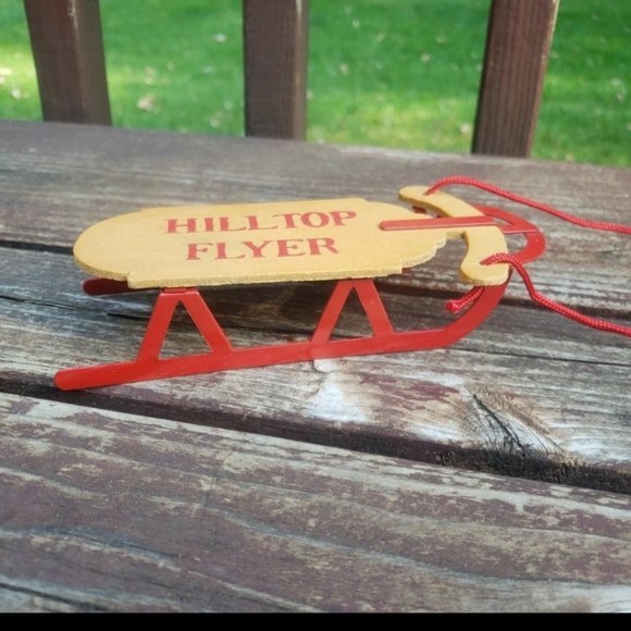 Vintage Hilltop Flyer Sled Christmas Ornament - Picture 4 of 10